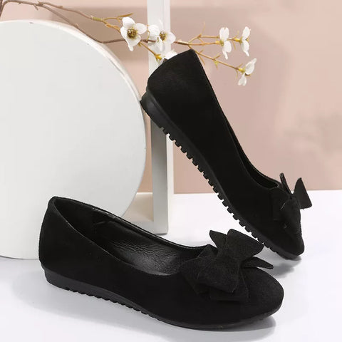 Rebecca | Women’s Spring Bow Accent Ballet Flats