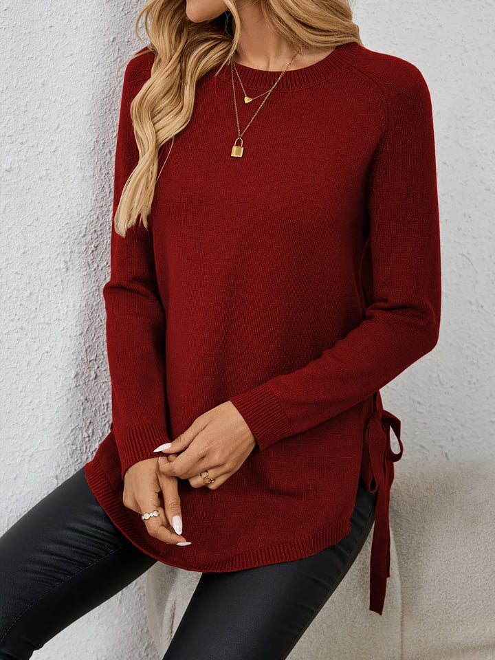 Wilhelmina | Women's Relaxed Side Slit Longline Sweater