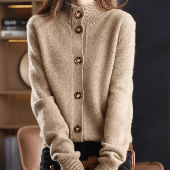 Adeline | Women's Fitted Collared Button Front Cardigan
