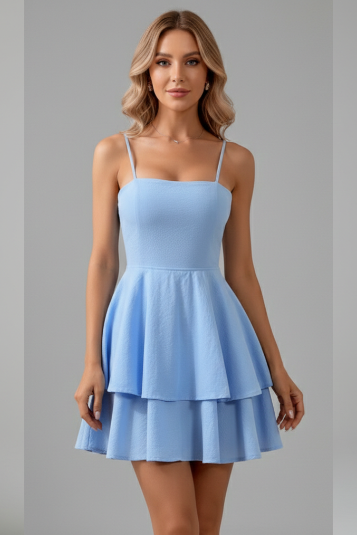 Alisa | Elegant Women’s cocktail Ruffle Mini Dress