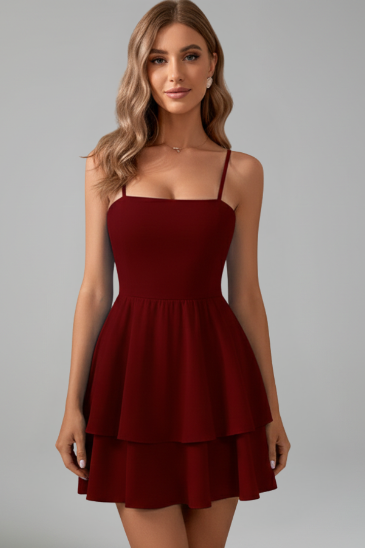 Alisa | Elegant Women’s cocktail Ruffle Mini Dress