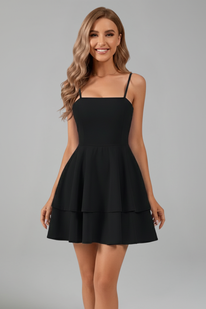 Alisa | Elegant Women’s cocktail Ruffle Mini Dress