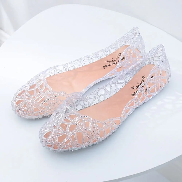 Amara | Women's Casual Clear Cutout Flat Jelly Sandals