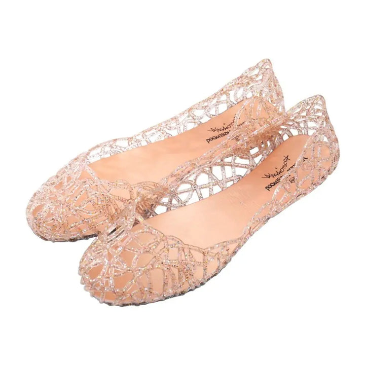 Amara | Women's Casual Clear Cutout Flat Jelly Sandals