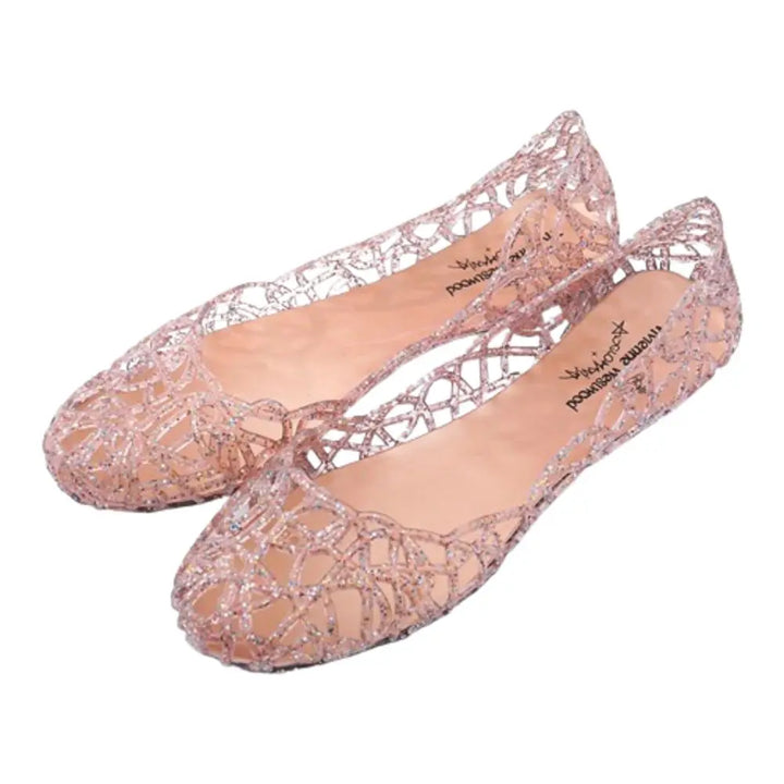 Amara | Women's Casual Clear Cutout Flat Jelly Sandals