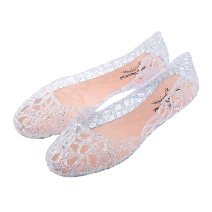 Amara | Women's Casual Clear Cutout Flat Jelly Sandals
