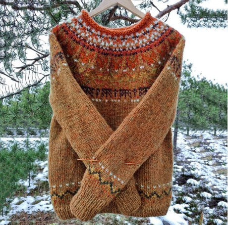 Astrid | Women's Vintage Icelandic Crew Neck Sweater