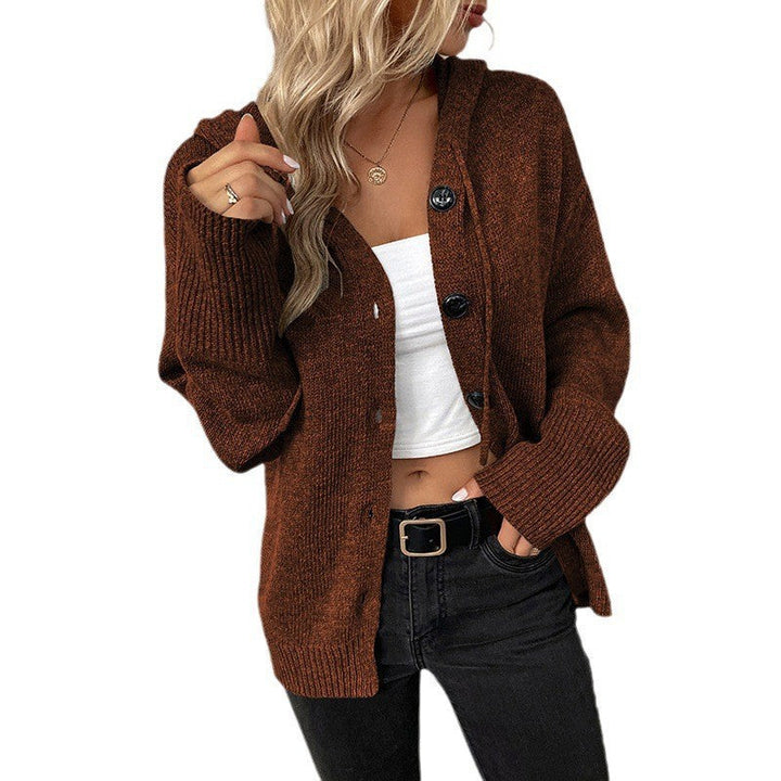 Beatrix | Women's Hooded Button Front V-Neck Cardigan