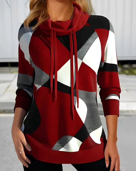 Camille | Women's Funnel Neck Long Sleeve Hoodie