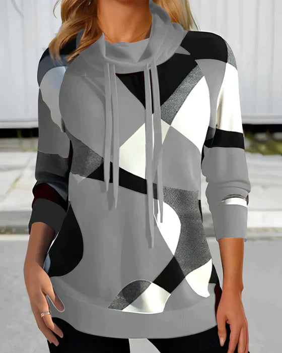 Camille | Women's Funnel Neck Long Sleeve Hoodie