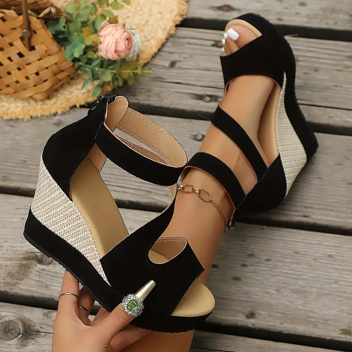 Celeste | Women's Orthopedic Ankle Strap Open Toe Platform Sandals