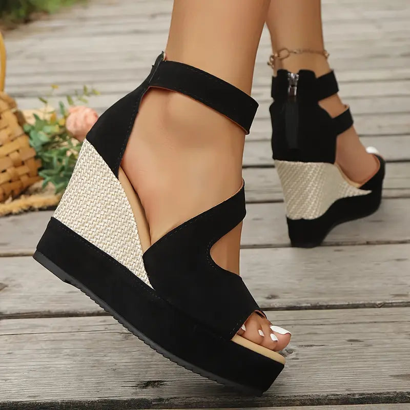 Celeste | Women's Orthopedic Ankle Strap Open Toe Platform Sandals
