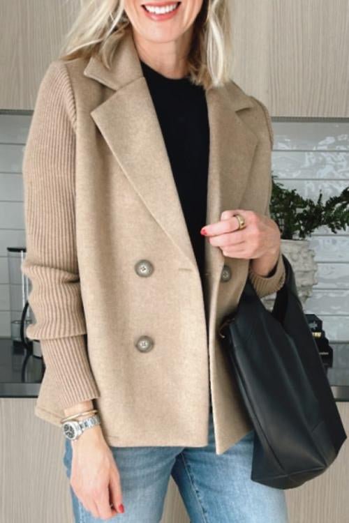 Celeste | Women's Tailored Knit-Sleeve Blazer