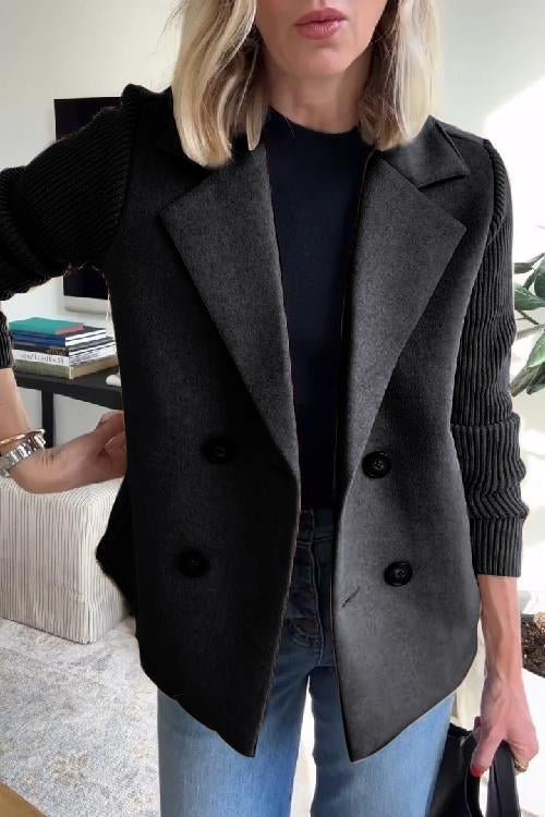 Celeste | Women's Tailored Knit-Sleeve Blazer
