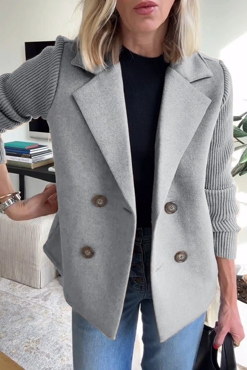 Celeste | Women's Tailored Knit-Sleeve Blazer