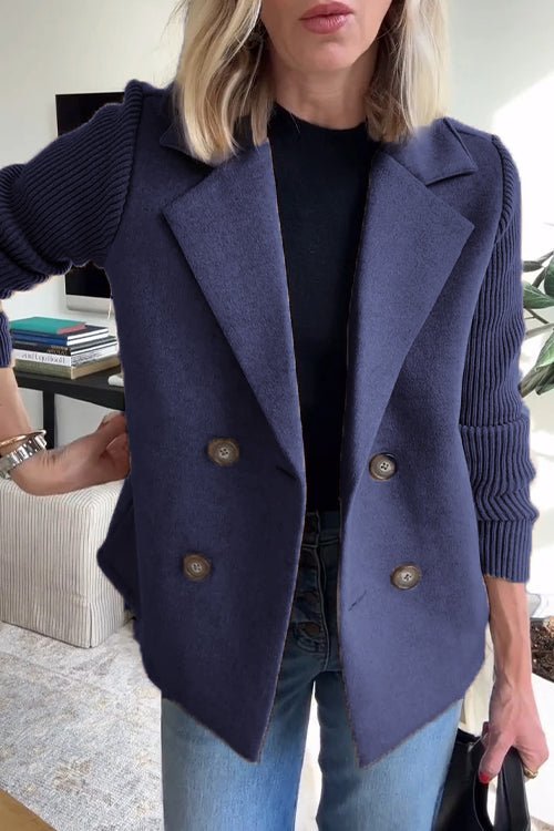 Celeste | Women's Tailored Knit-Sleeve Blazer