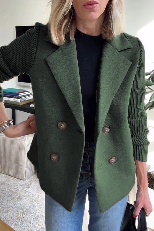 Celeste | Women's Tailored Knit-Sleeve Blazer