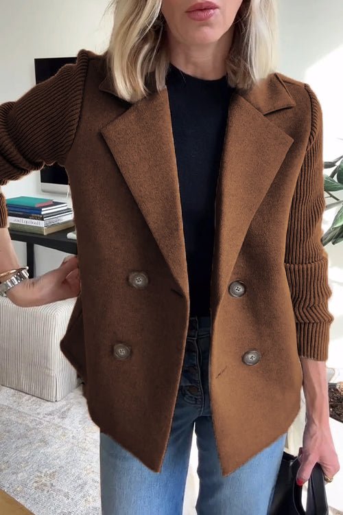 Celeste | Women's Tailored Knit-Sleeve Blazer