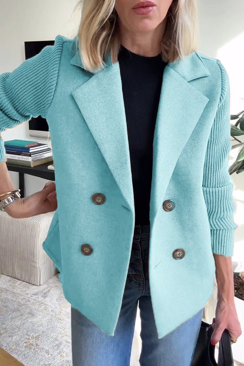 Celeste | Women's Tailored Knit-Sleeve Blazer