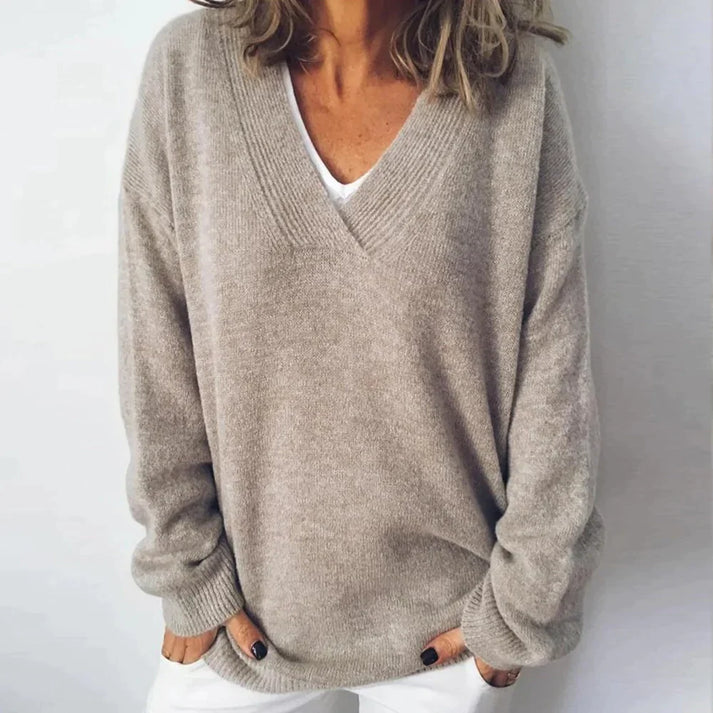 Claire | Women's V-Neck Long Sleeve Sweater