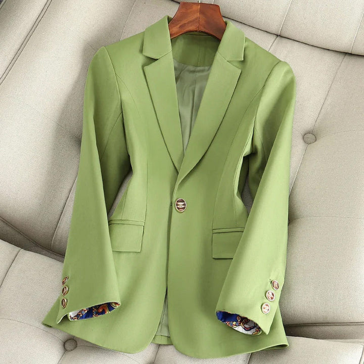 Clara | Women's Lapel Collar One-Button Fitted Blazer
