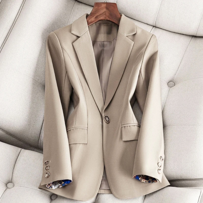 Clara | Women's Lapel Collar One-Button Fitted Blazer