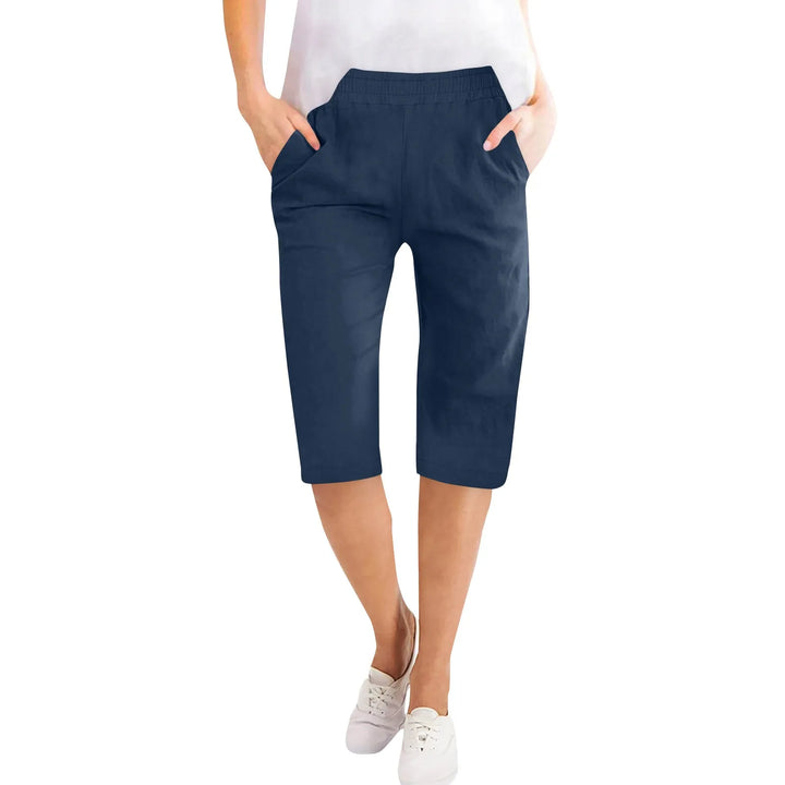 Clara | Women's Summer Elastic Waist Casual Capri Pants