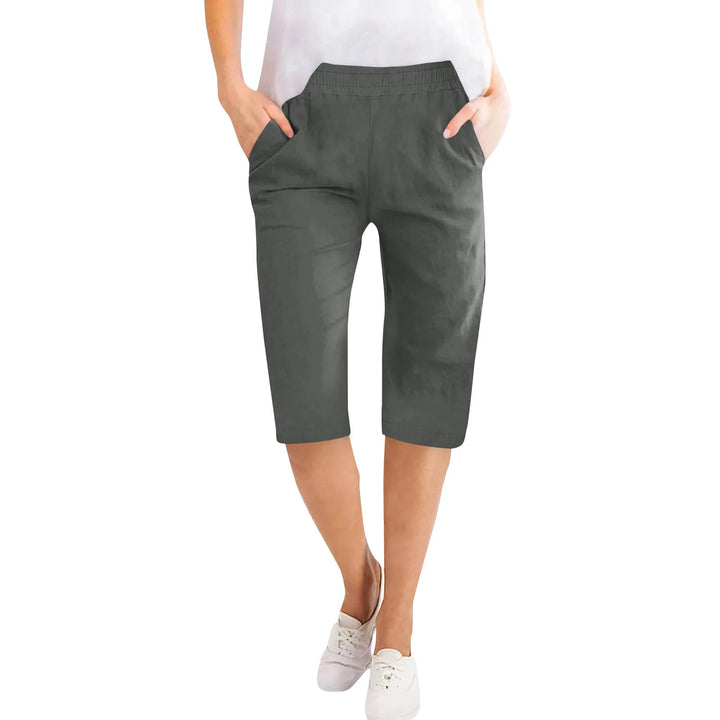 Clara | Women's Summer Elastic Waist Casual Capri Pants