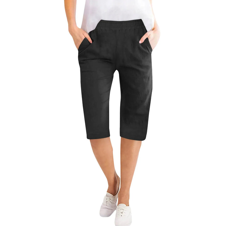 Clara | Women's Summer Elastic Waist Casual Capri Pants