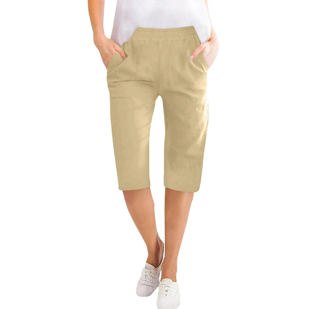 Clara | Women's Summer Elastic Waist Casual Capri Pants