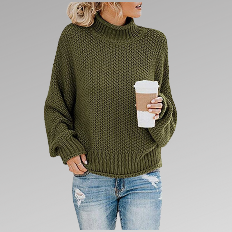 Delphine | Women's Chunky Knit Turtleneck Sweater