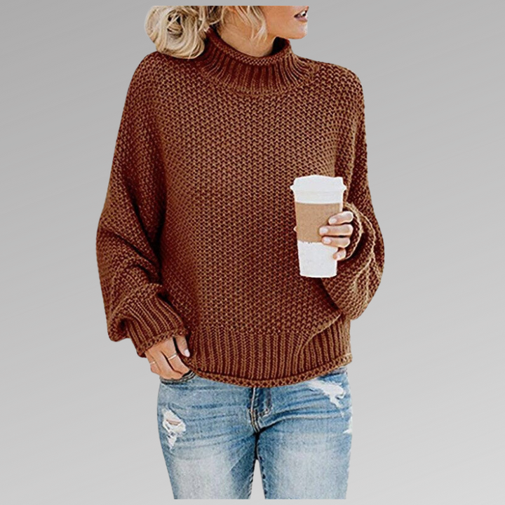 Delphine | Women's Chunky Knit Turtleneck Sweater