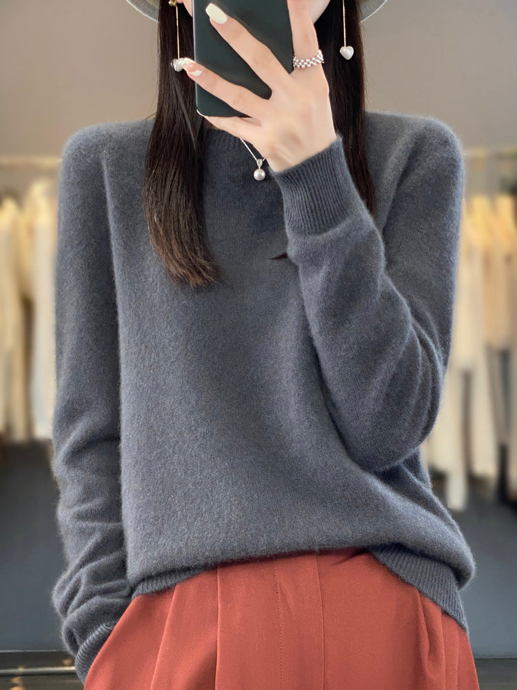 Fiona | Women's Classic Round Neck Long Sleeve Sweater