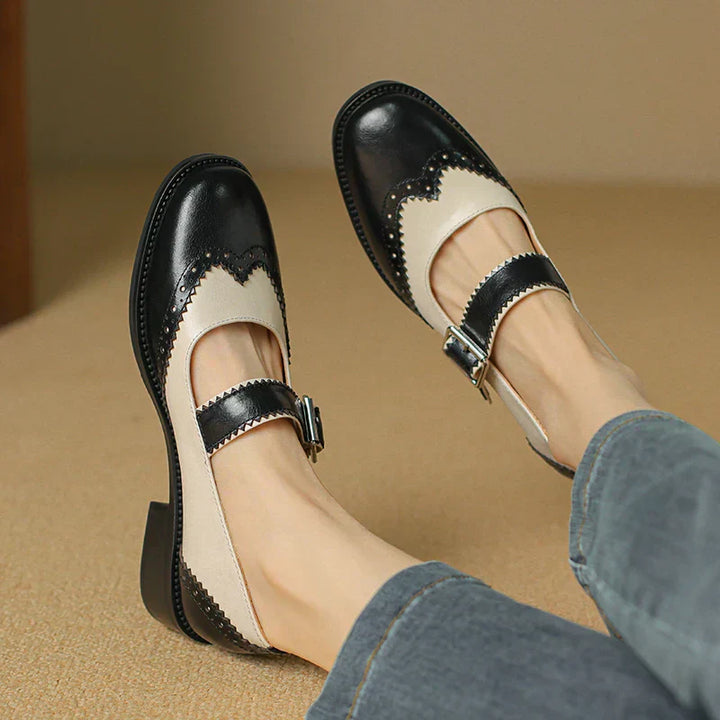 Fiona | Women's Two-Tone Orthopedic Mary Jane Shoes
