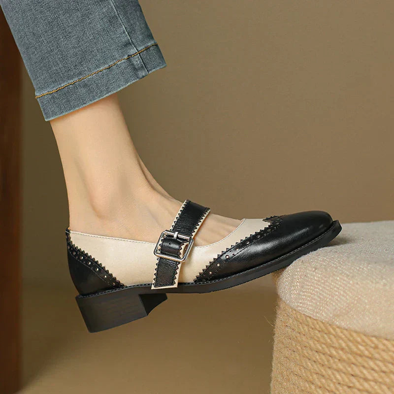 Fiona | Women's Two-Tone Orthopedic Mary Jane Shoes