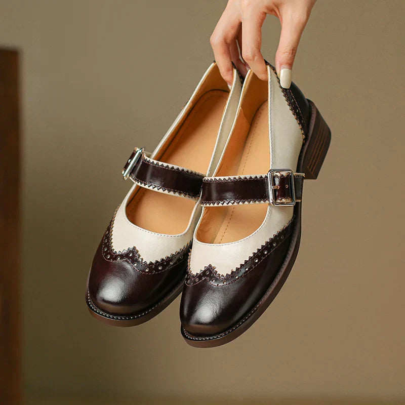 Fiona | Women's Two-Tone Orthopedic Mary Jane Shoes