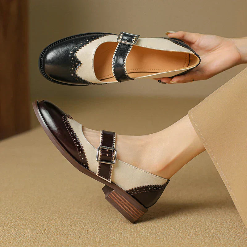 Fiona | Women's Two-Tone Orthopedic Mary Jane Shoes
