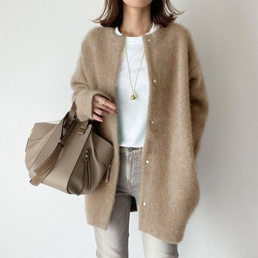 Georgia | Women's Oversized Crew Neck Longline Cardigan