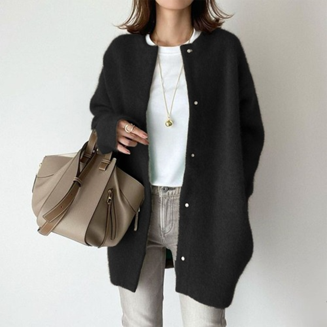 Georgia | Women's Oversized Crew Neck Longline Cardigan