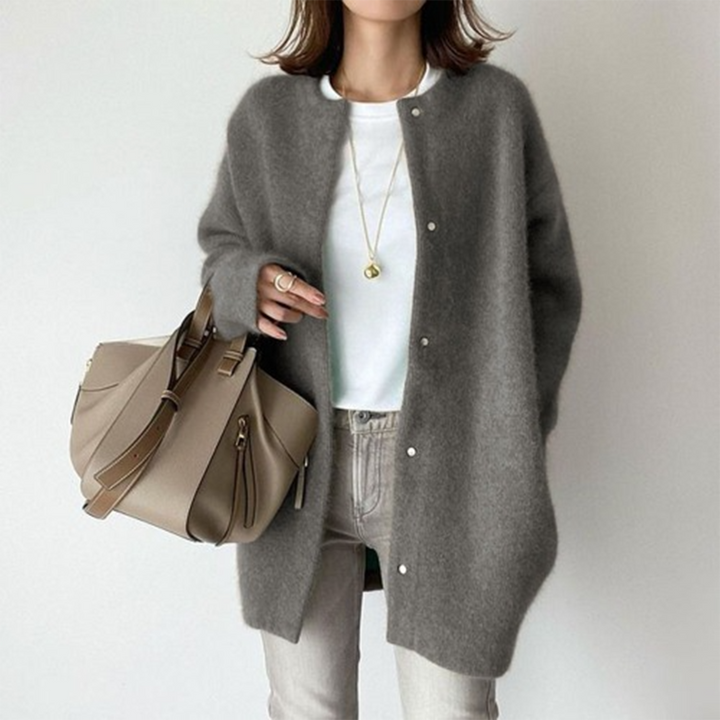 Georgia | Women's Oversized Crew Neck Longline Cardigan