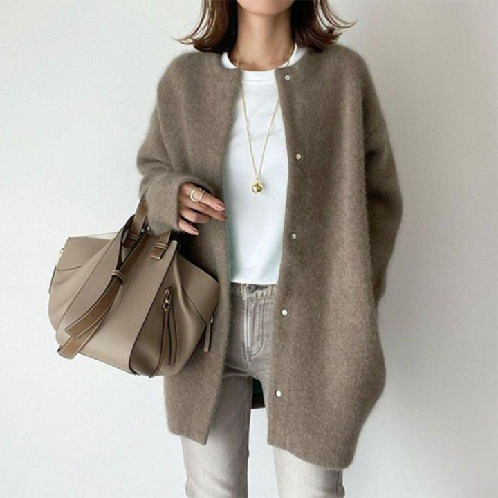 Georgia | Women's Oversized Crew Neck Longline Cardigan