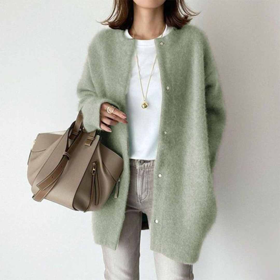 Georgia | Women's Oversized Crew Neck Longline Cardigan