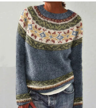 Harlow | Women's Fair Isle Boat Neck Sweater