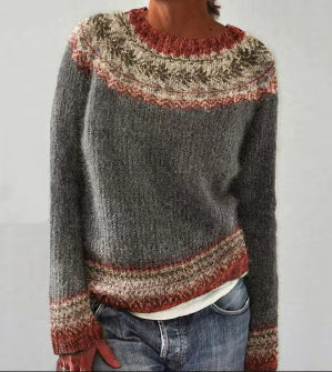 Harlow | Women's Fair Isle Boat Neck Sweater