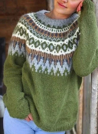 Ingrid | Women's Nordic Crew Neck Sweater