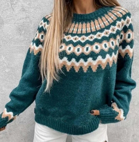 Ingrid | Women's Nordic Crew Neck Sweater