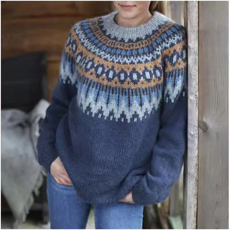 Ingrid | Women's Nordic Crew Neck Sweater