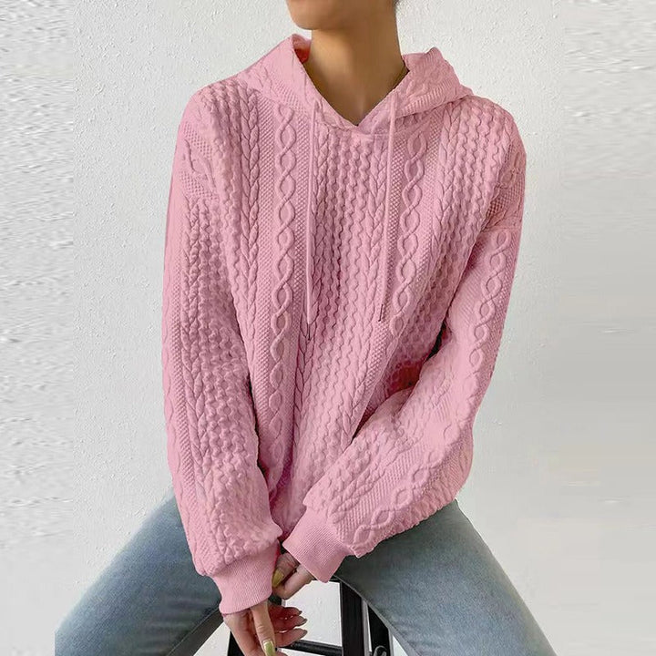Isla | Women's Cable Knit Drawstring Hoodie
