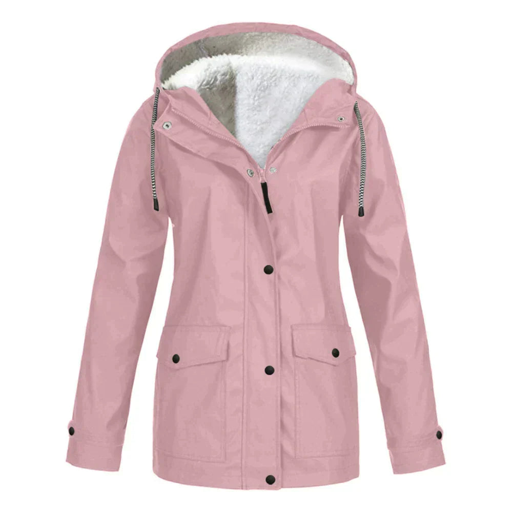 Ivy | Women's Fleece-Lined Hooded Waterproof Rain Jacket