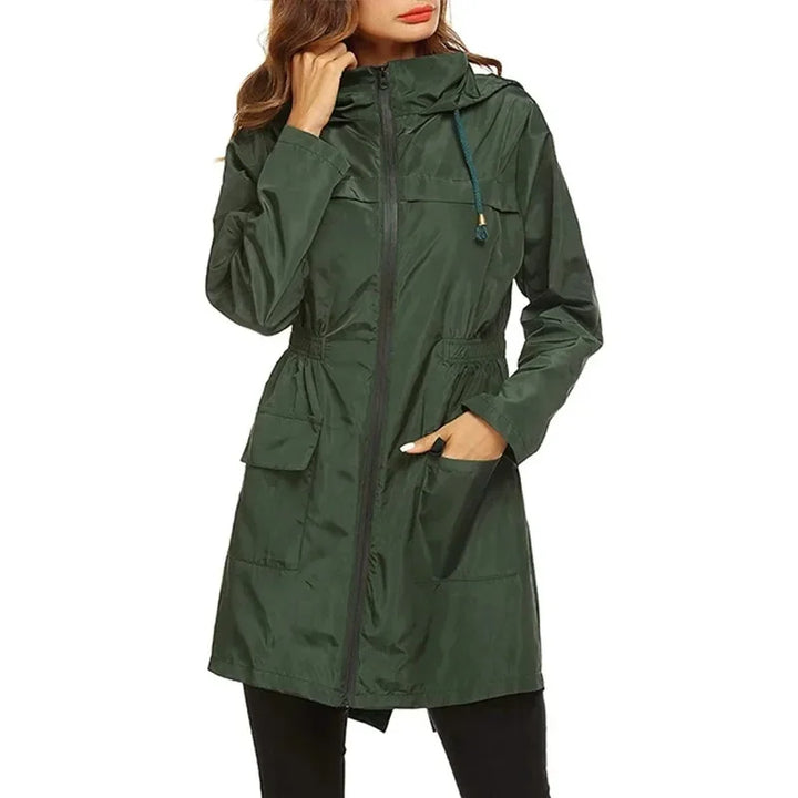 June | Women's Zip Hooded Waterproof Rain Jacket